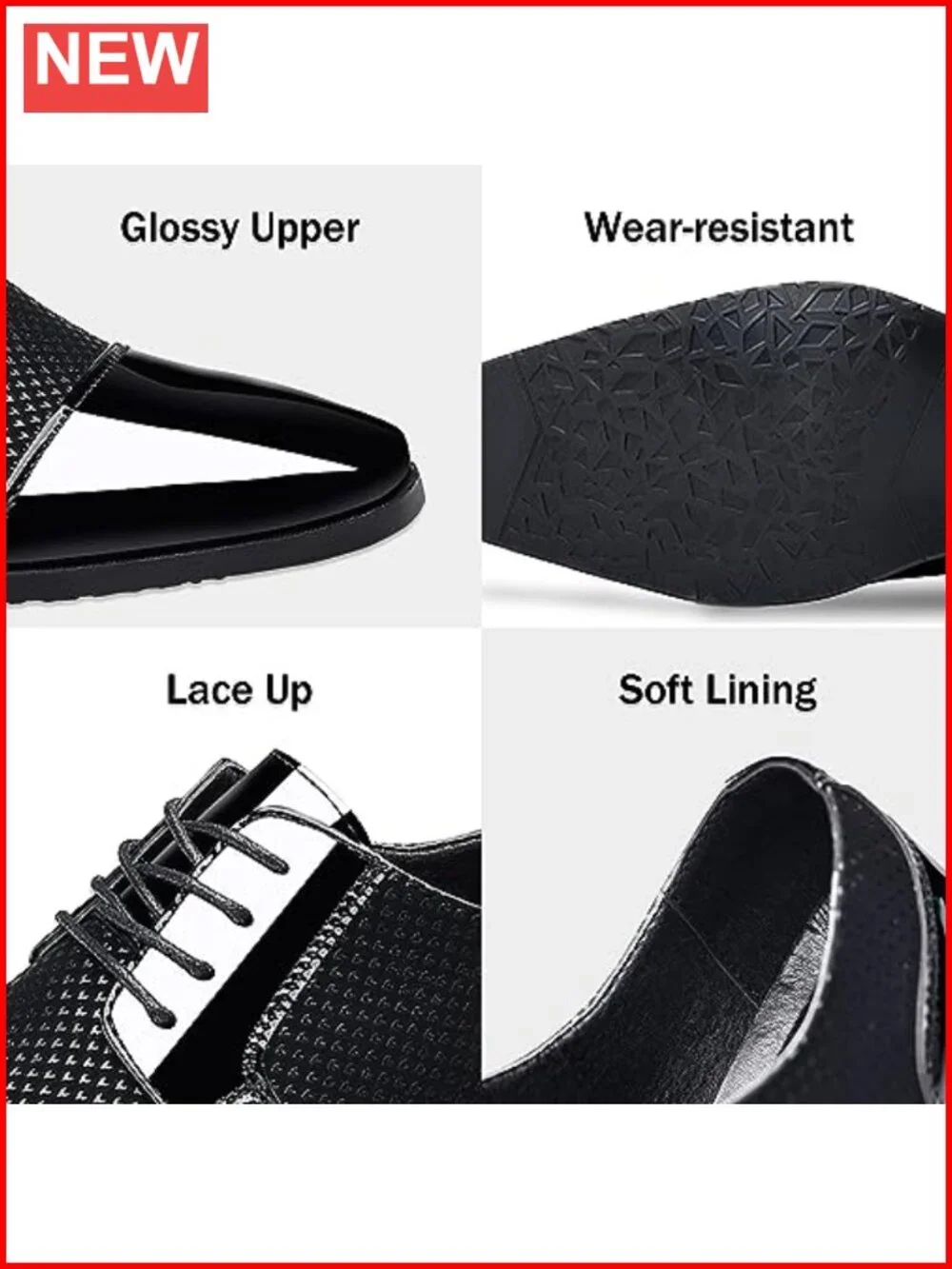 Patent Leather Oxfords Lace-up Formal Tuxedo Wedding Business Derby Shoes Cap
